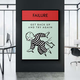 Failure canvas wall art