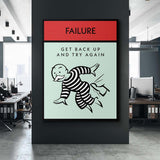 Failure canvas wall art