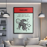 Failure canvas wall art