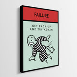 Failure canvas wall art