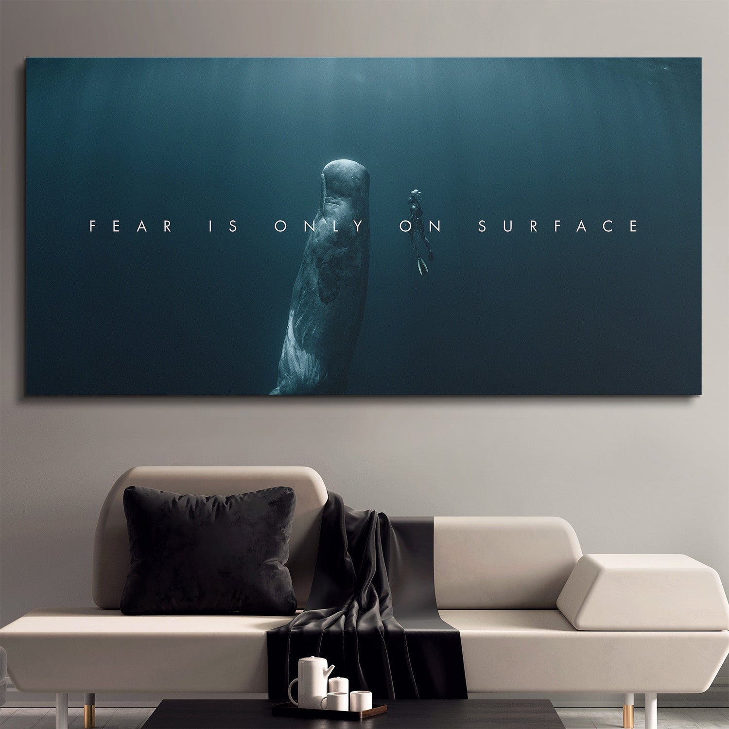 Fear Is Only On Surface canvas wall art