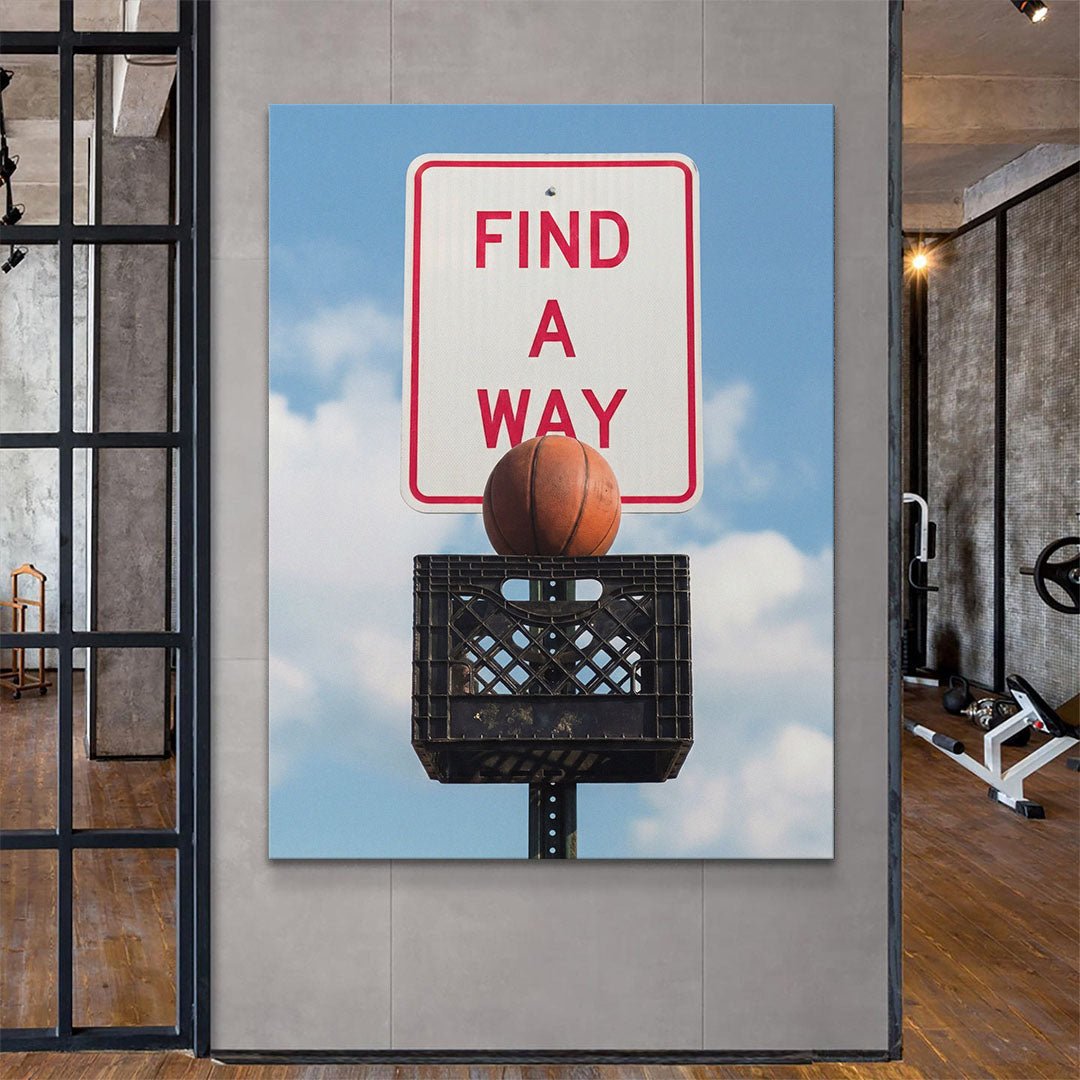 Find A Way (Milk Crate) canvas wall art