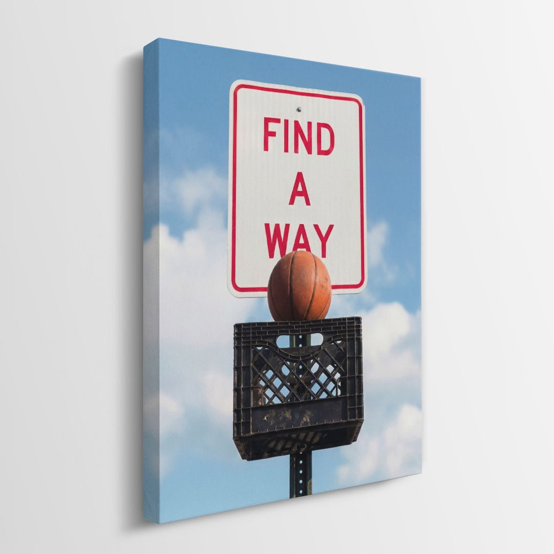 Find A Way (Milk Crate) canvas wall art