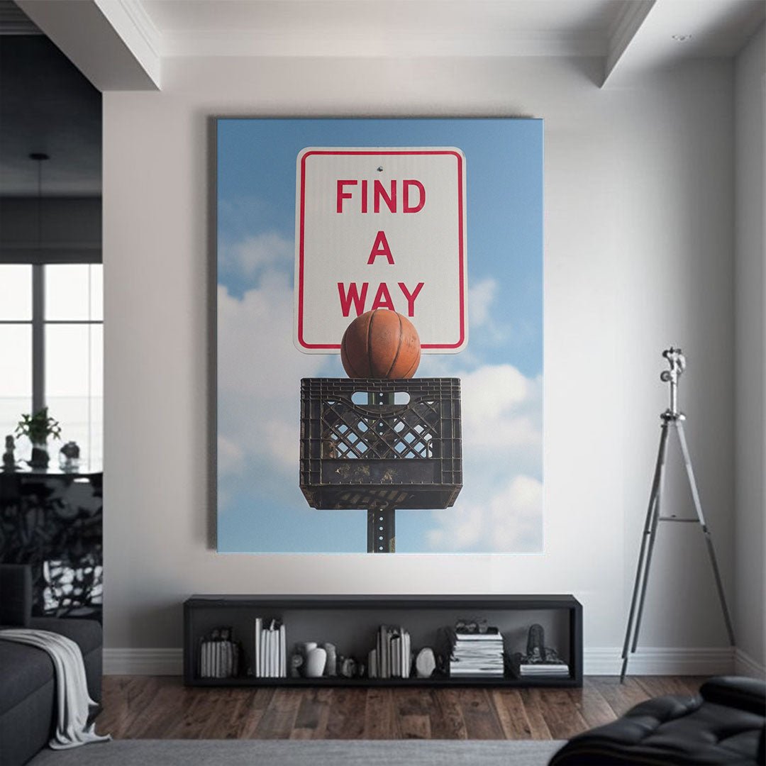 Find A Way (Milk Crate) canvas wall art
