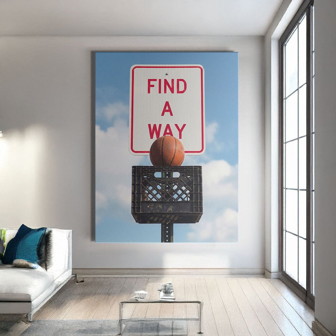 Find A Way (Milk Crate) canvas wall art