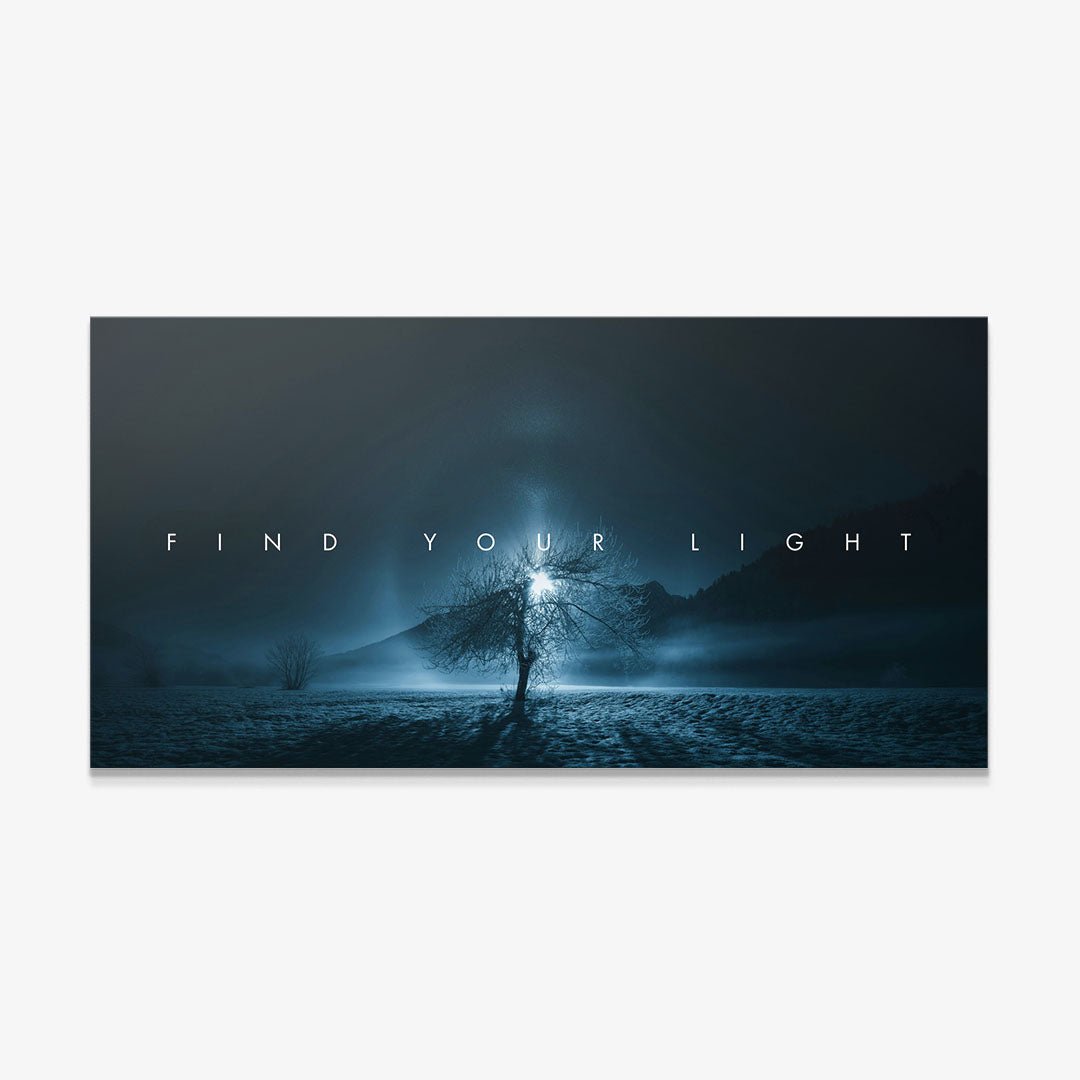 Find Your Light motivational canvas wall art