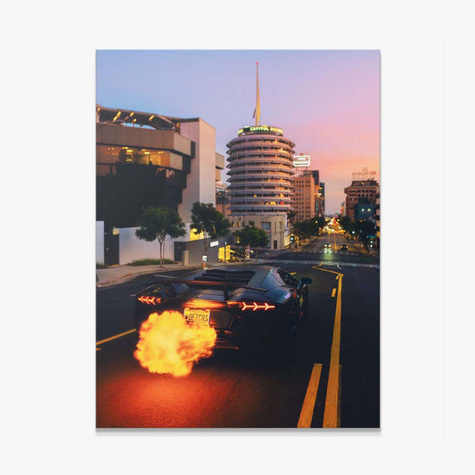Fire Lane Aventador canvas art