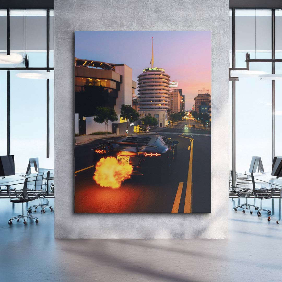 Fire Lane Aventador canvas art
