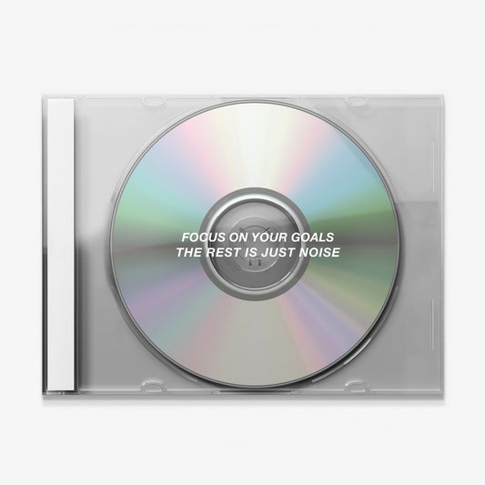 Focus On Your Goals iridescent CD canvas wall art