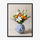 Football Vase canvas with black frame