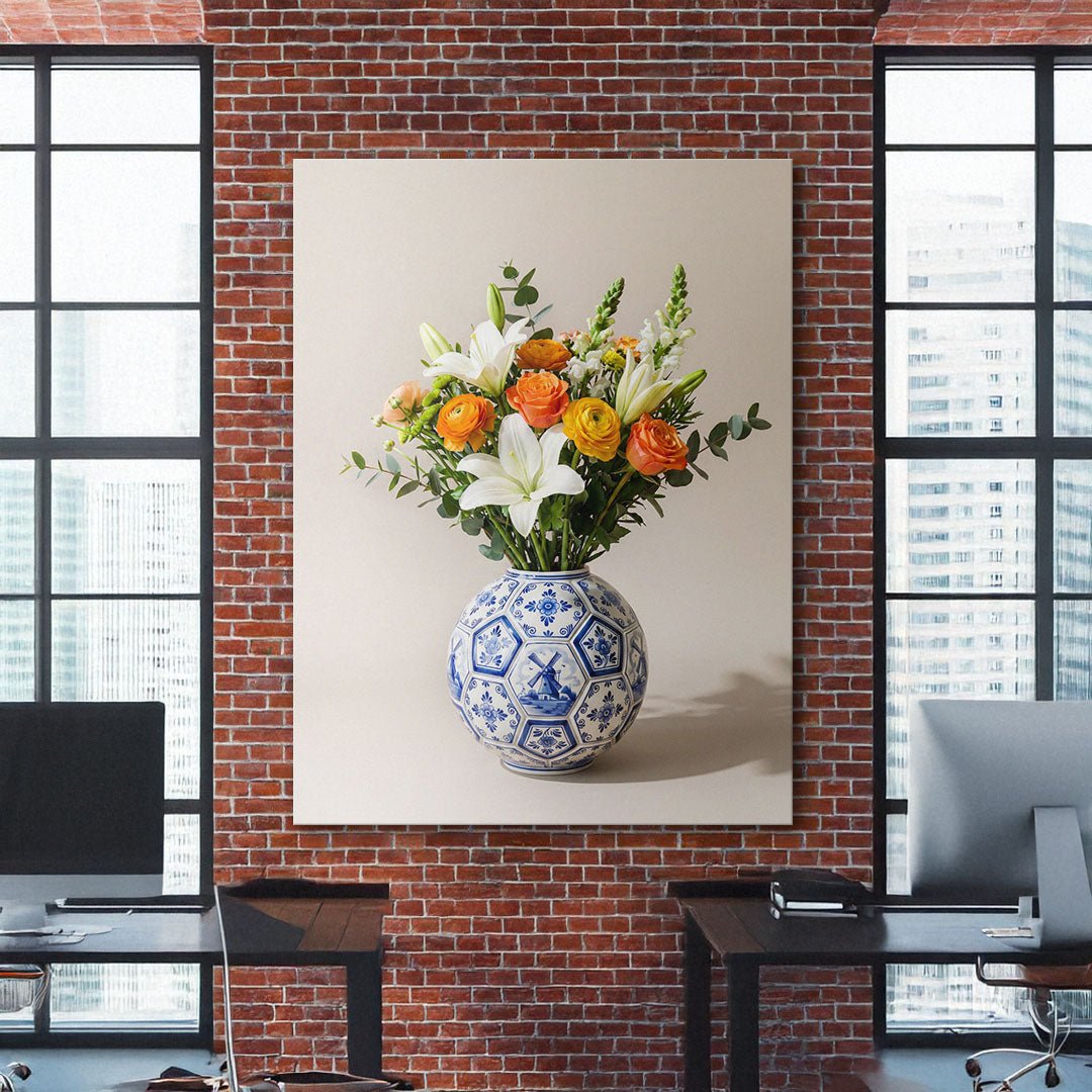 Football Vase canvas wall art