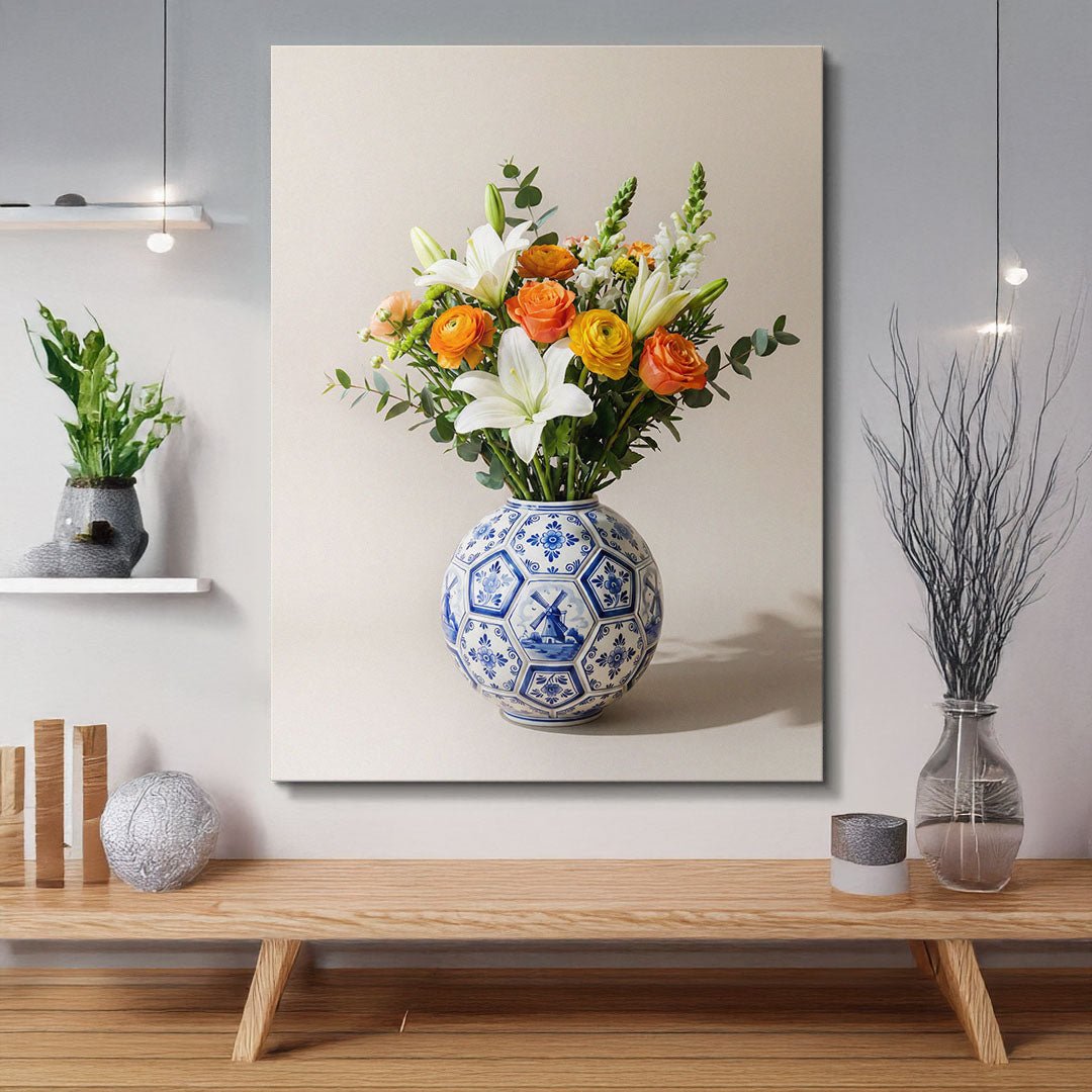 Football Vase canvas wall art