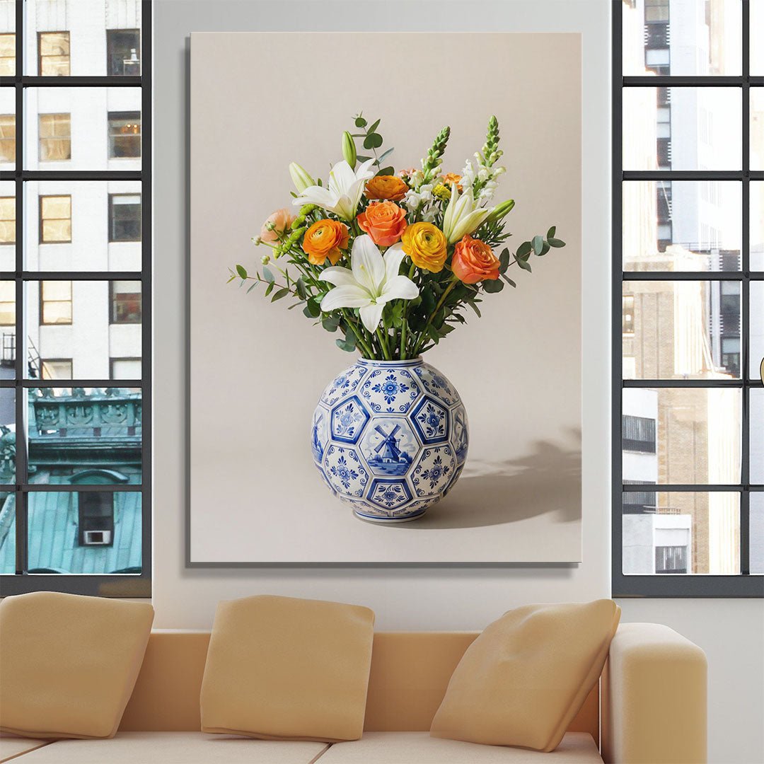 Football Vase canvas wall art