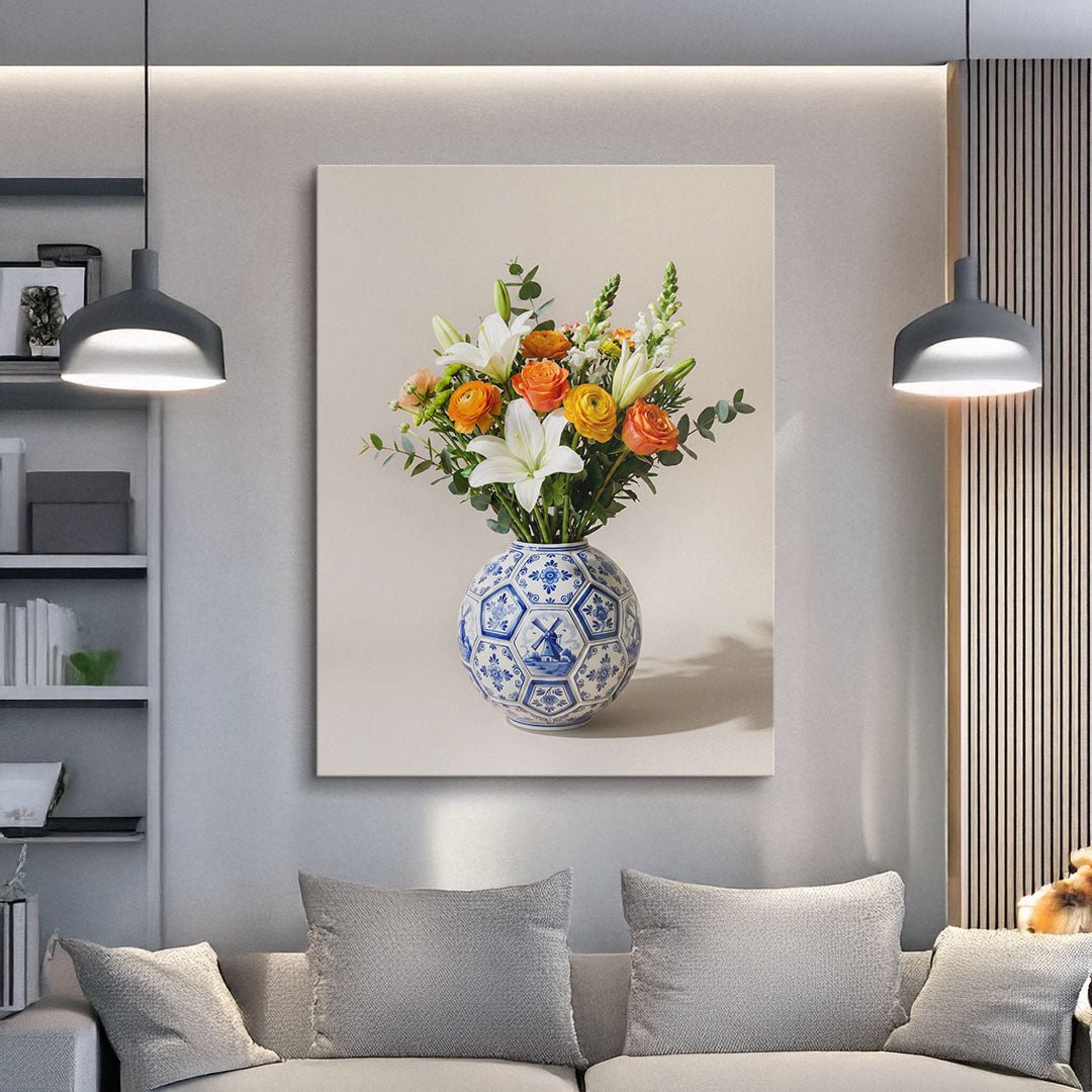 Football Vase canvas wall art