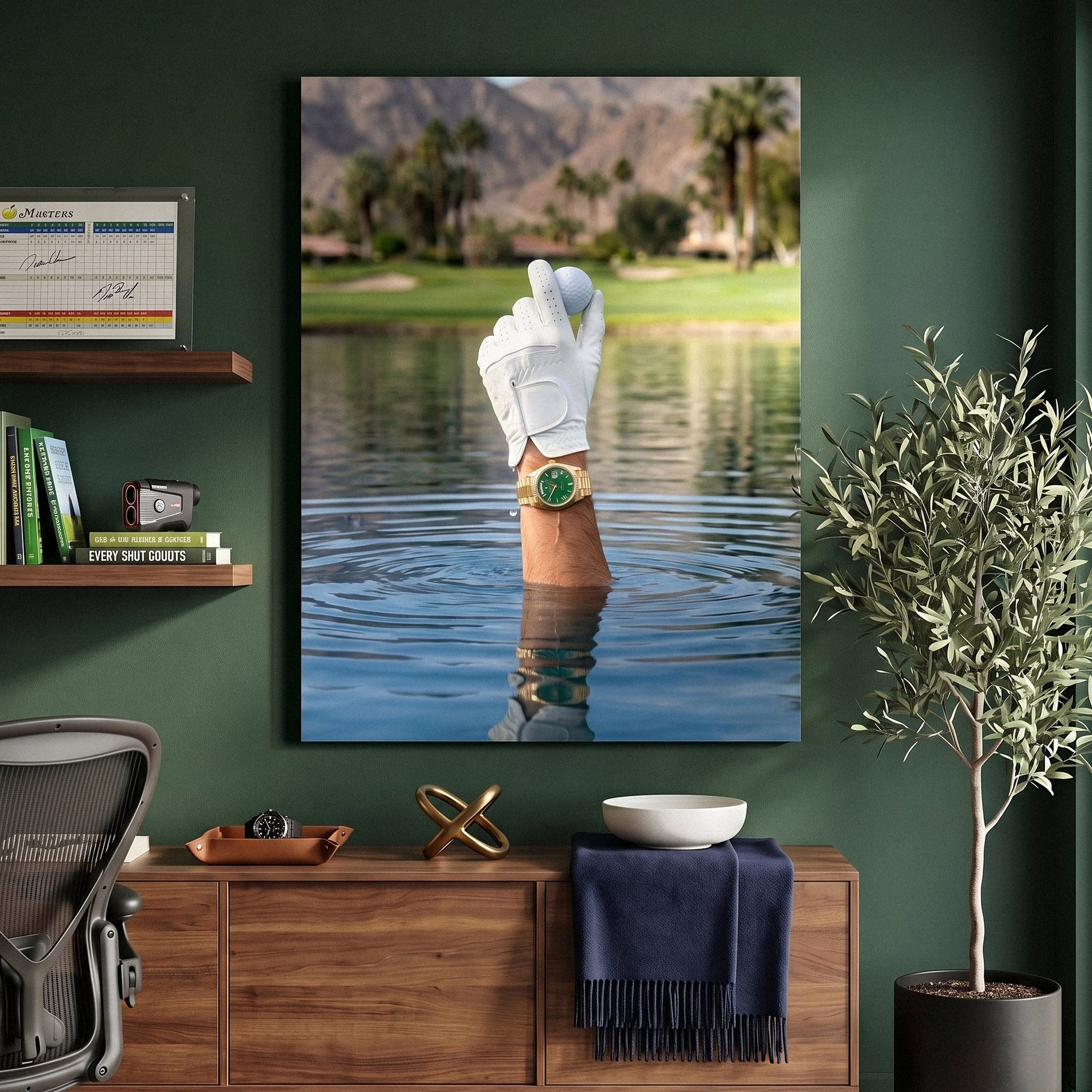 Found It golf wall art canvas in a modern room