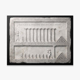 Inches Apart Slab Stoic quote canvas print, gallery-wrapped, on a white wall