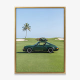 German Golf Cart canvas gold frame