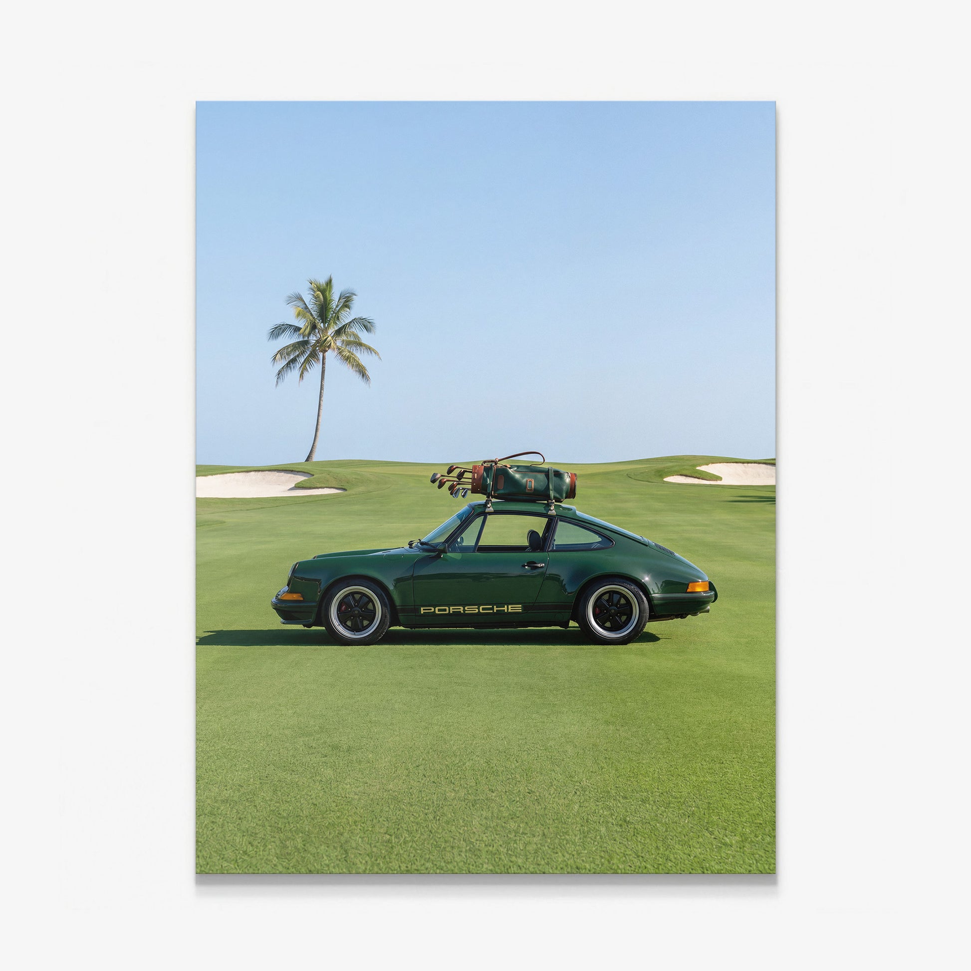 German Golf Cart canvas wall art print