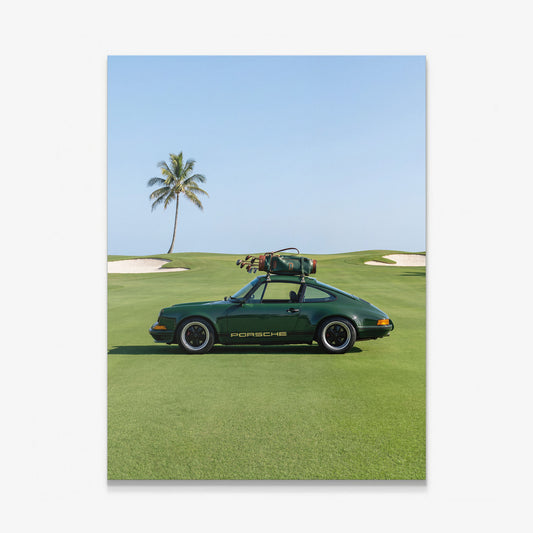 German Golf Cart canvas wall art print