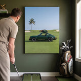 German Golf Cart canvas held by a person
