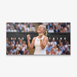 Give Everything tennis canvas wall art print