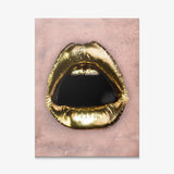 Gold Lips canvas wall art