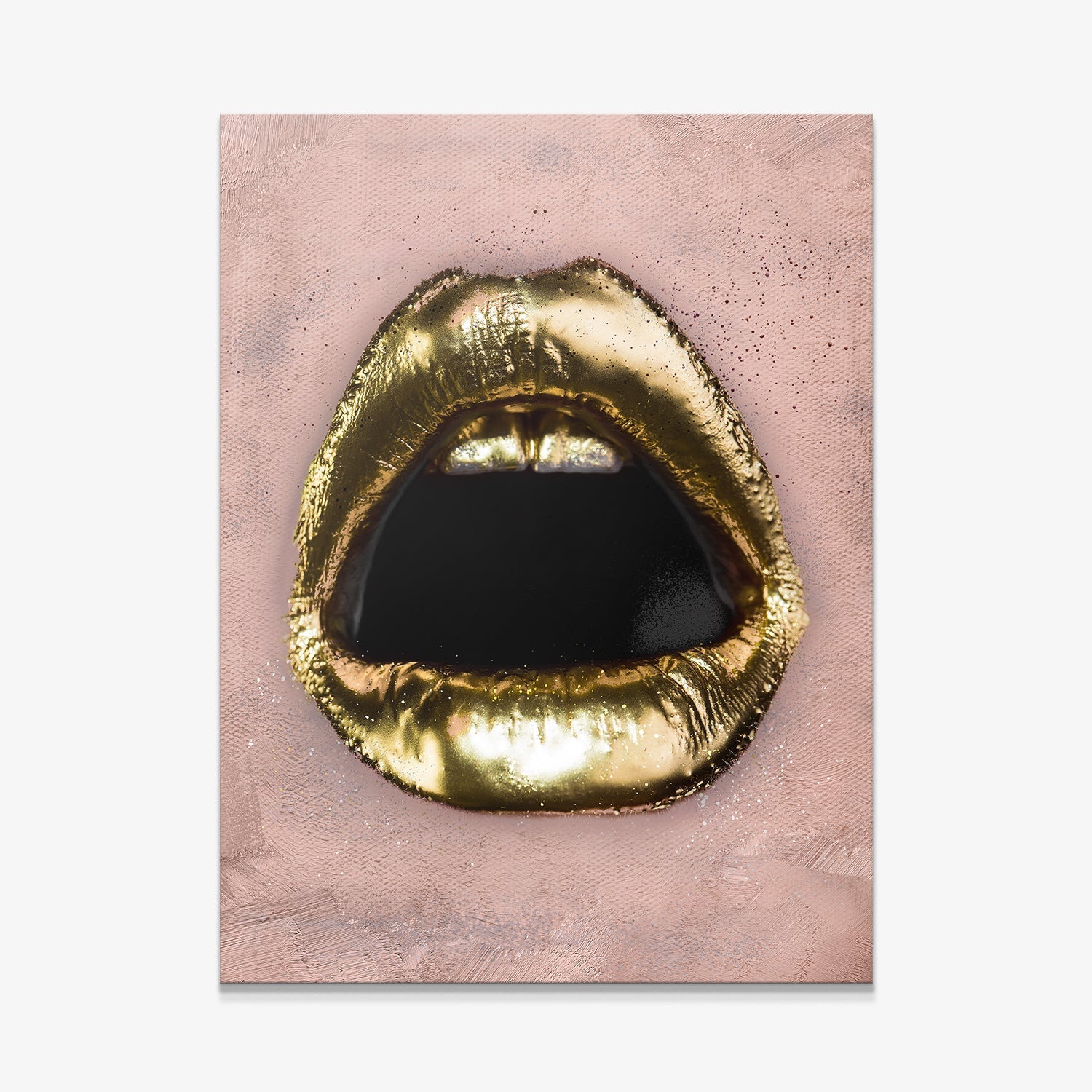 Gold Lips canvas art