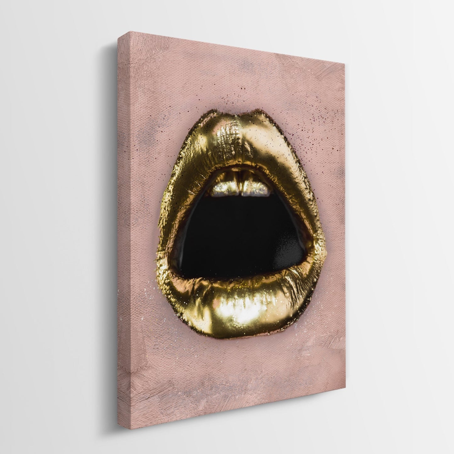 Gold Lips canvas art