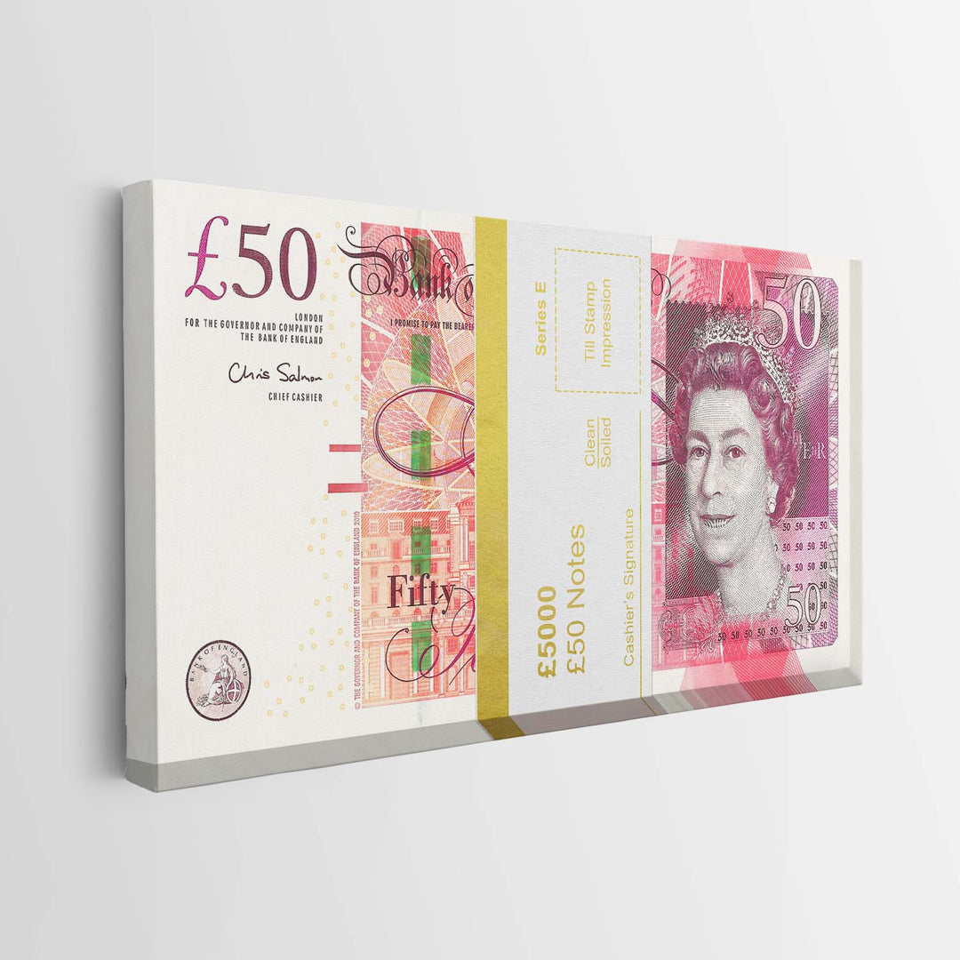 Gold Stack (Pound Edition) canvas wall art