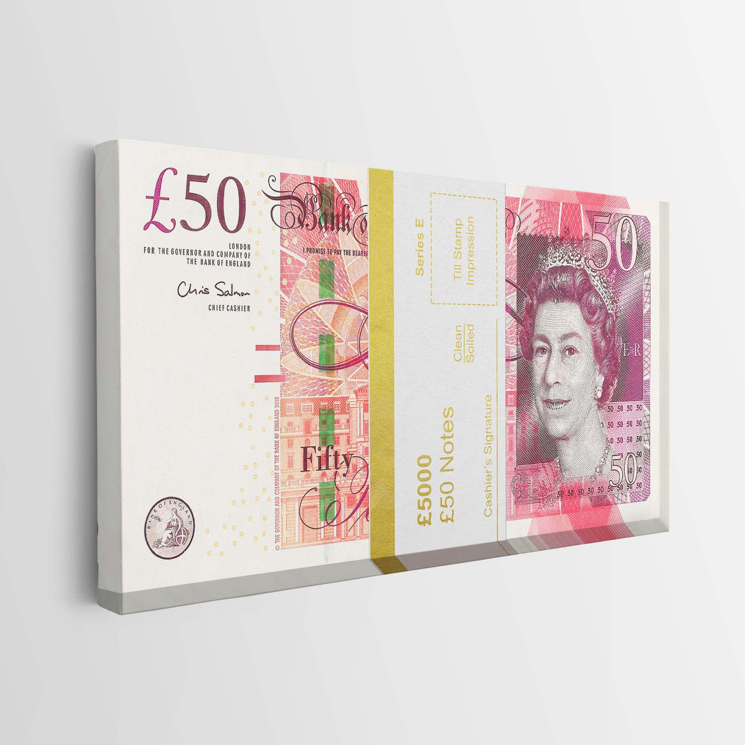 Gold Stack (Pound Edition) canvas wall art