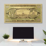 Golden Million Dollars canvas wall art