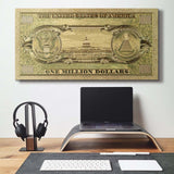Golden Million Dollars canvas wall art