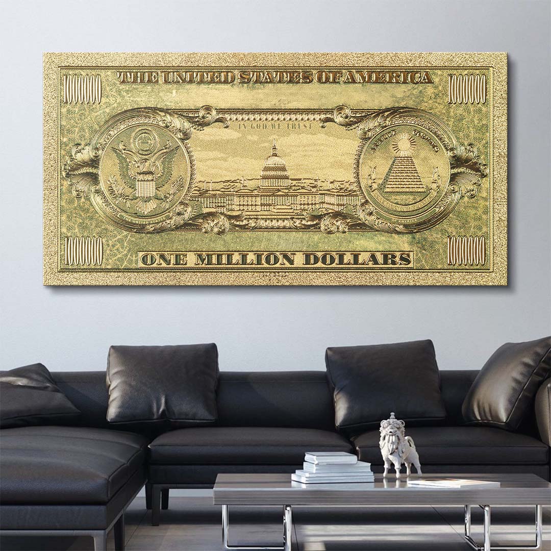 Golden Million Dollars canvas art