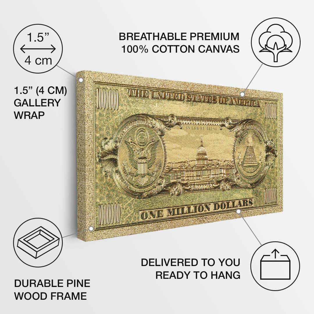 Golden Million Dollars canvas art