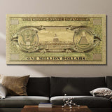 Golden Million Dollars canvas wall art