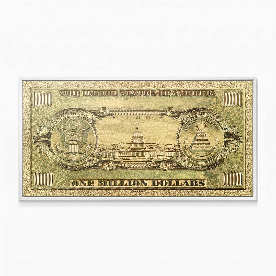 Golden Million Dollars canvas wall art