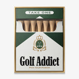 Golf Addict canvas gold frame