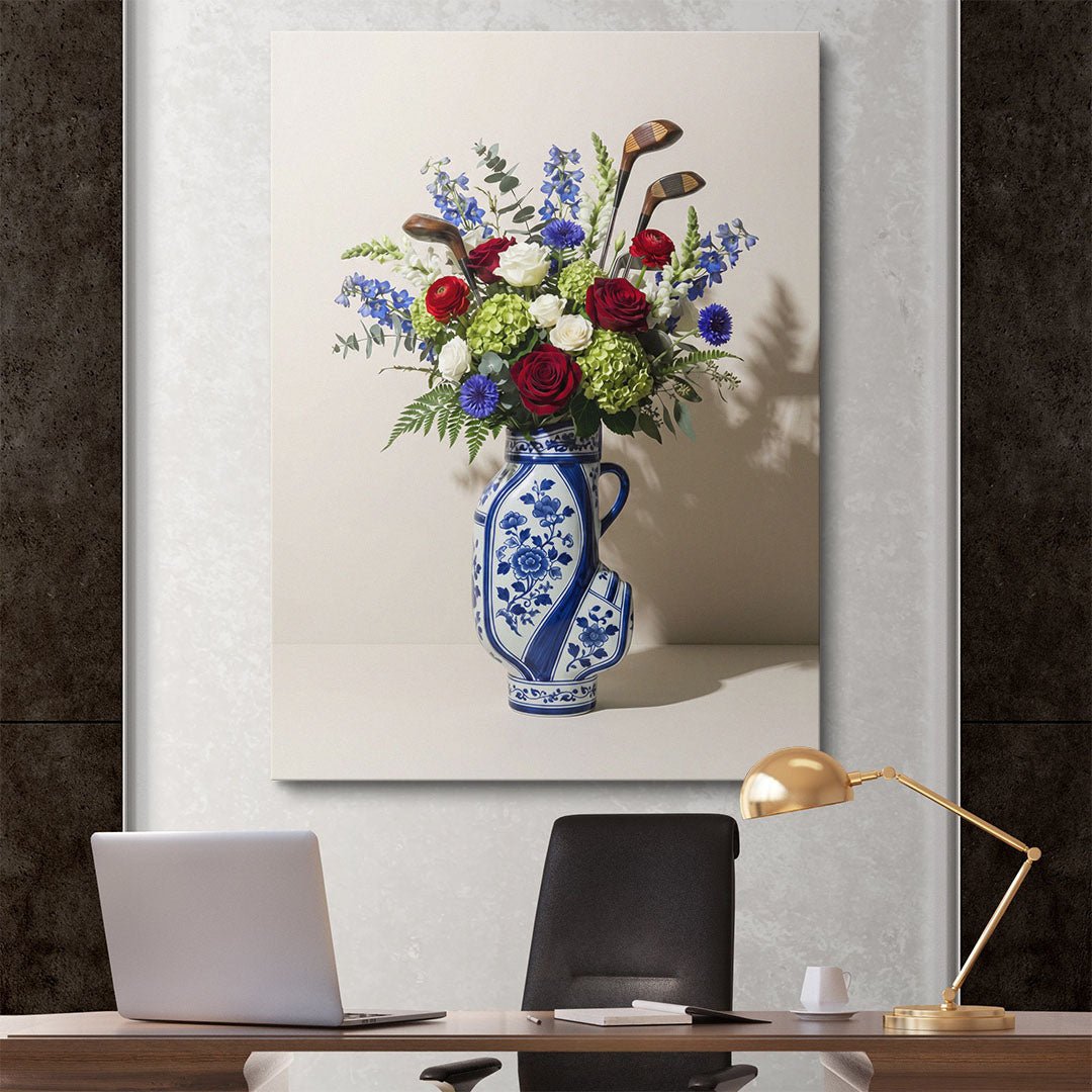 Golf Vase canvas wall art
