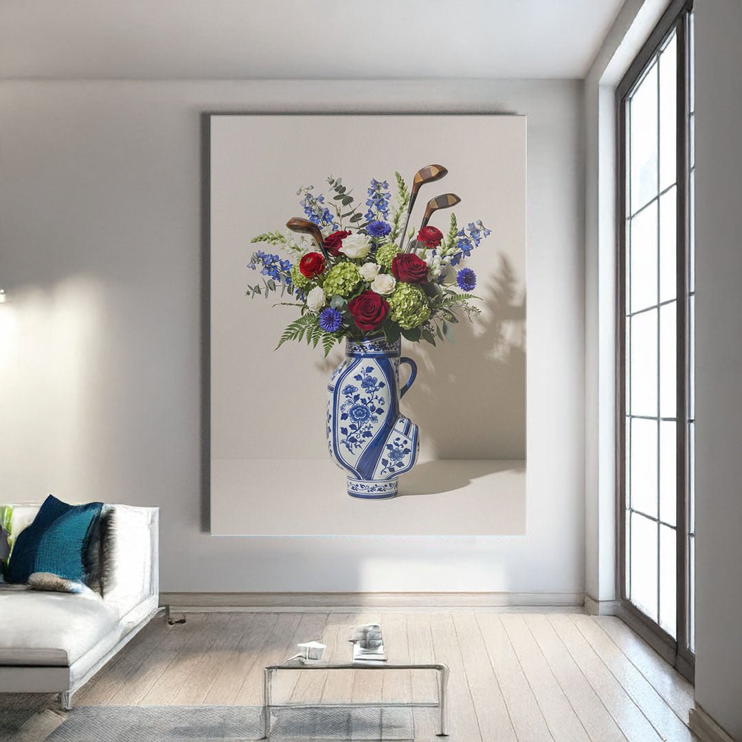 Golf Vase canvas wall art