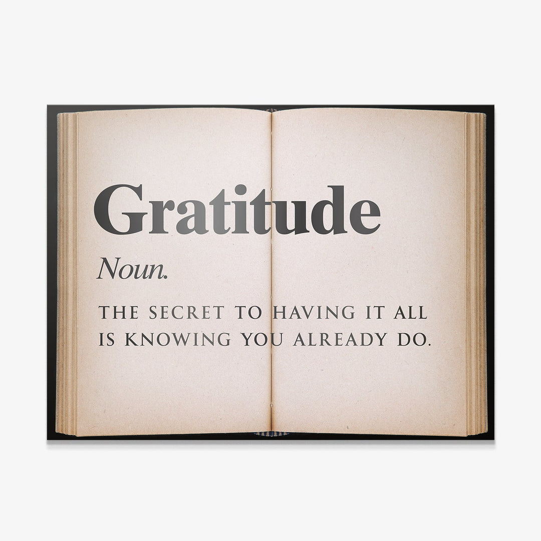 Gratitude - Open Book canvas art