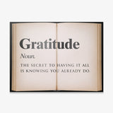 Gratitude Open Book canvas wall art