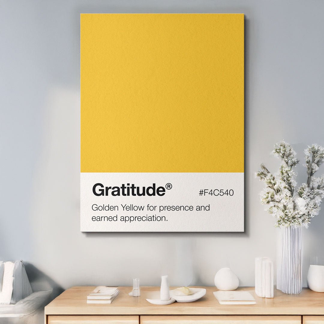Gratitude Palette motivational canvas wall art