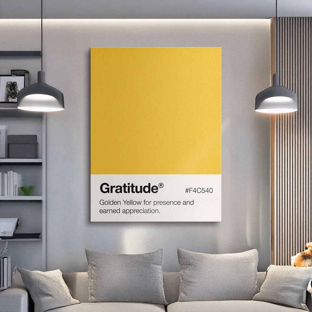 Gratitude Palette motivational canvas wall art