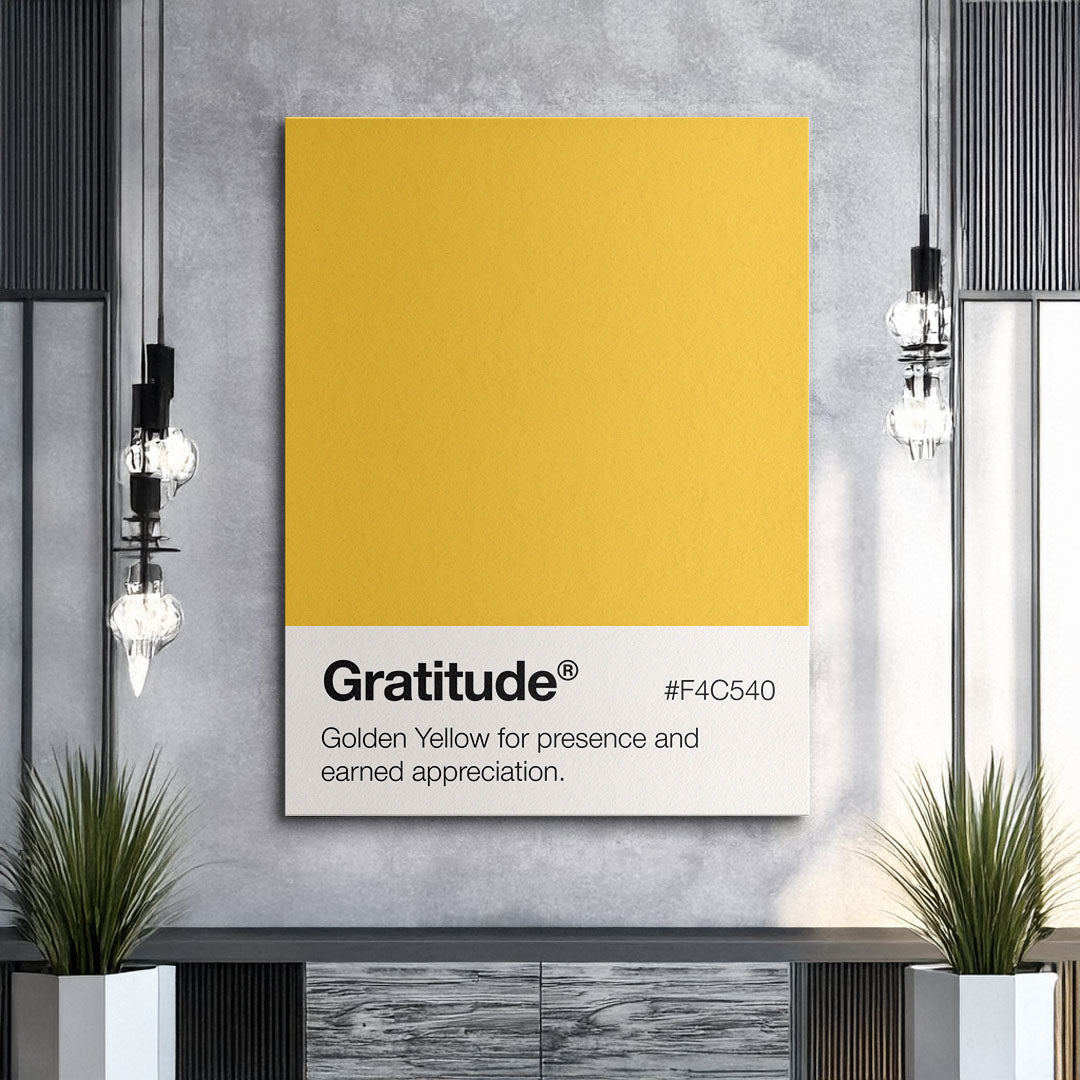 Gratitude Palette motivational canvas wall art