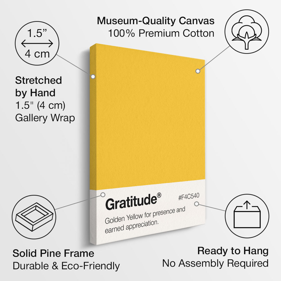 Gratitude Palette motivational canvas wall art