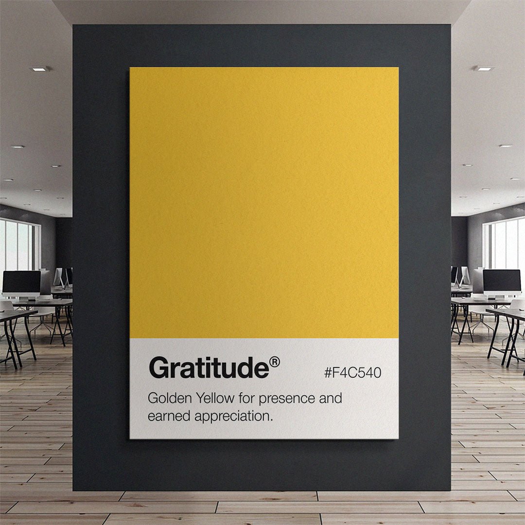 Gratitude Palette motivational canvas wall art
