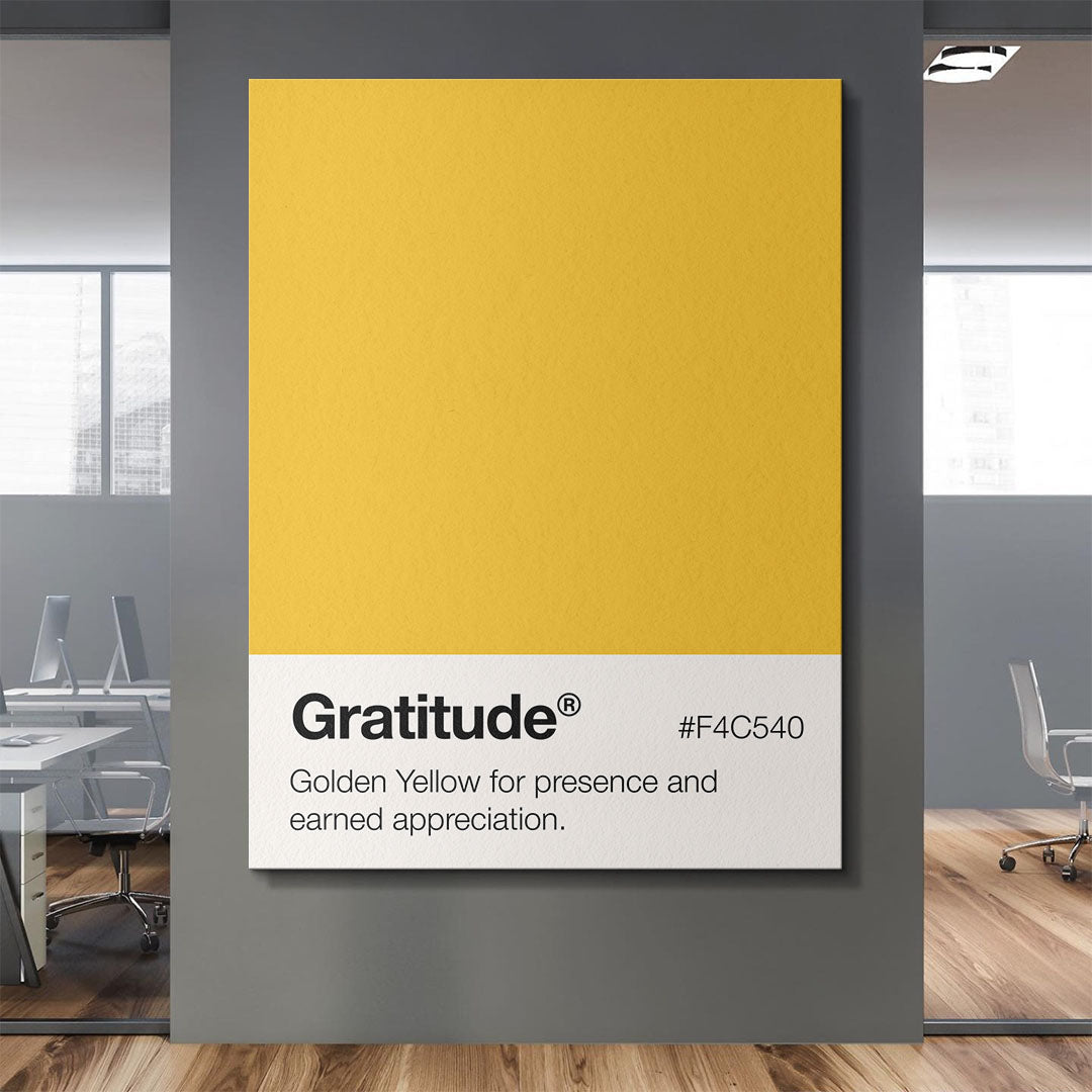 Gratitude Palette motivational canvas wall art