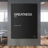 Greatness Definition canvas wall art