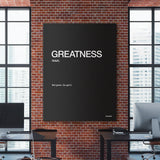 Greatness Definition canvas wall art