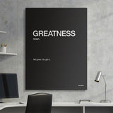 Greatness Definition canvas wall art
